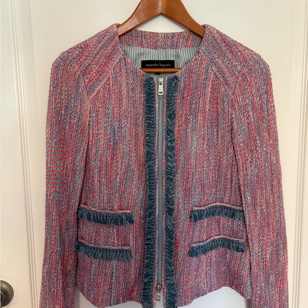 Nanette Lepore Multicolor Textured Blazer